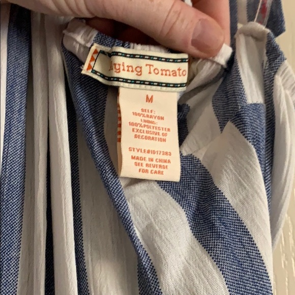 Blue and white striped halter maxi - Picture 5 of 5